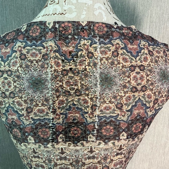 NWOT ONE WORLD Multicolor Midi Dress Size Medium - Picture 9 of 12